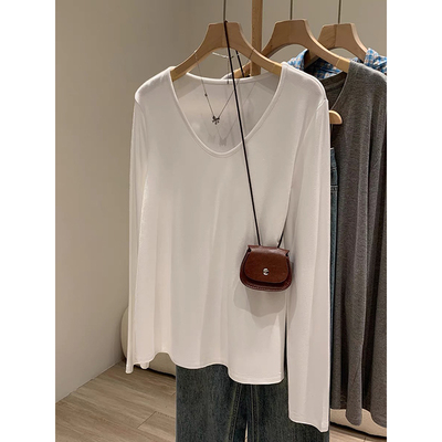 v领内搭打底衫大码胖mm宽松慵懒