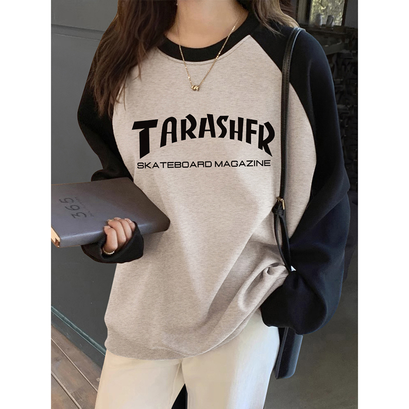 山东即墨加绒卫衣女秋冬插肩袖