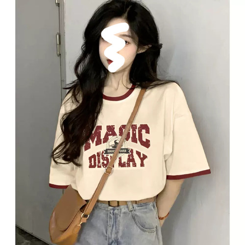 大码t恤女韩版宽松上衣女潮