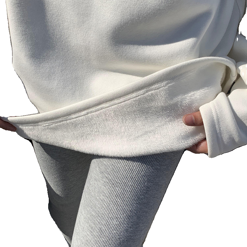 白色内搭加绒打底衫女秋冬高级感2026新款时尚长款遮屁股叠穿上衣