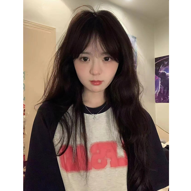 宽松大码胖mm遮肚上衣藏肉潮