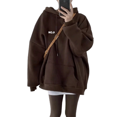 卫衣女秋冬款美拉德穿搭加绒连帽