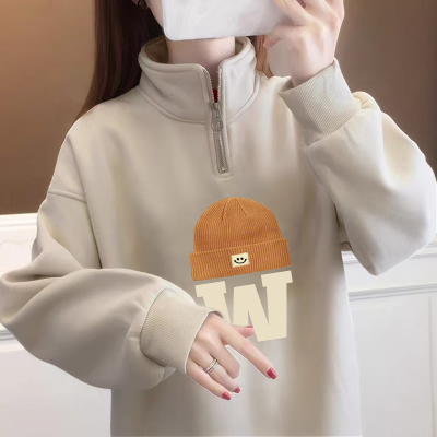 高领立领卫衣女款小众不撞款