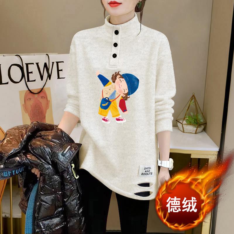 配鲨鱼裤的遮屁股独特漂亮上衣女