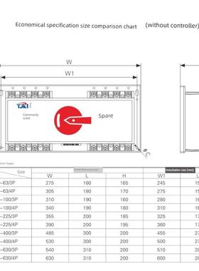 建科DTSQ1-100 225 400A3P4P末端型一体式塑壳双电源自动转换开关