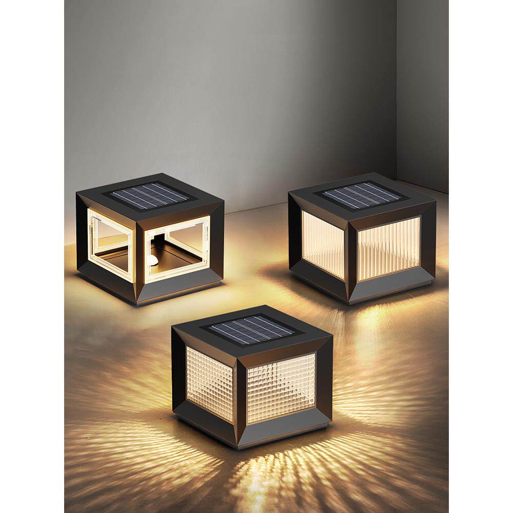 太阳能户外防水柱灯新别墅大门花园庭院门柱户外栅栏两侧护栏