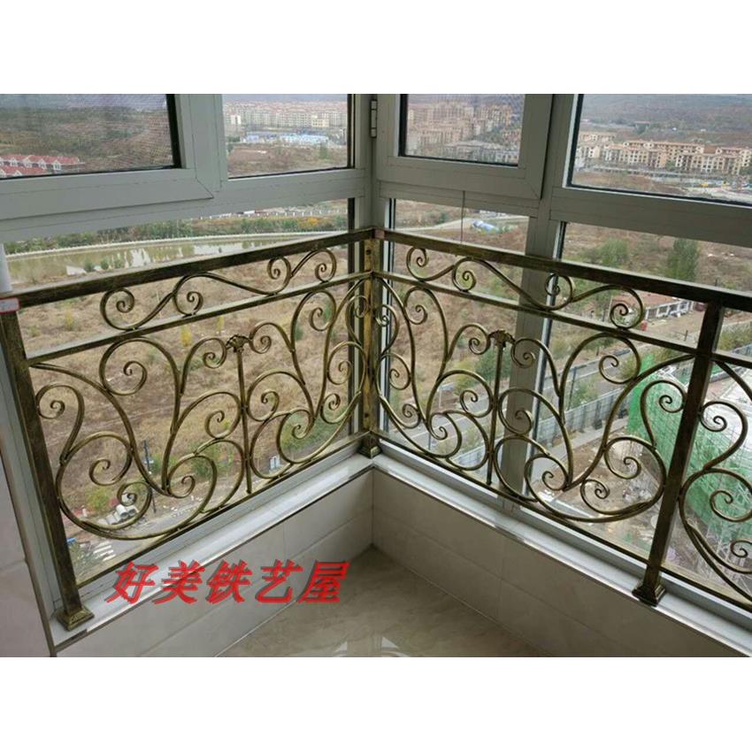 欧式铁艺护栏栏杆楼梯扶手飘窗栏杆阁楼围栏阳台走廊护栏
