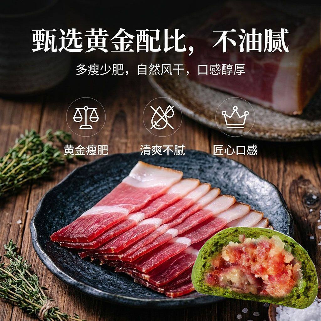 新品抹茶酥皮贵州火腿月饼职工食堂抹茶月饼新鲜现做铜仁抹茶新品