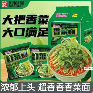 同碗福香菜泡面方便面懒人速食绿色蔬菜面饼含香菜速食