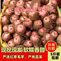 浙江金华红芽芋头现挖粉糯毛芋艿香芋子非广西荔浦新鲜小芋头蔬菜