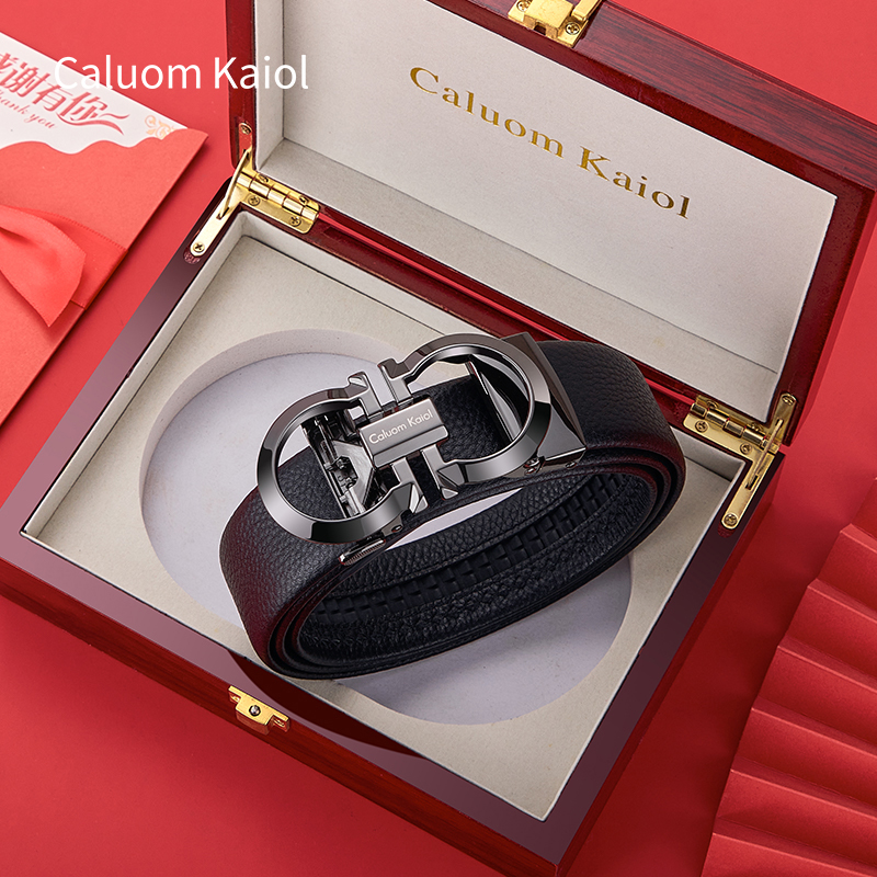 Caluom Kaiol正品男士真皮2025新款牛仔裤皮带男潮年轻人高档品牌