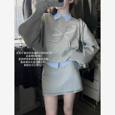 设计感叠穿短款长袖卫衣