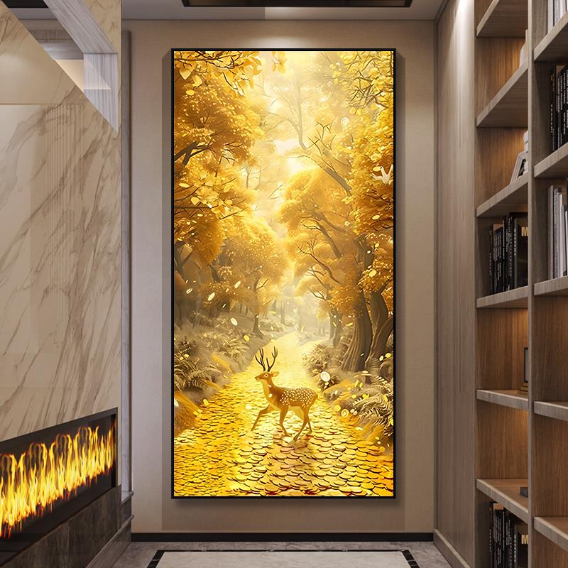 发财树钻石画满钻石绣玄关摇钱树客厅钻石十字绣2025新款手工点钻