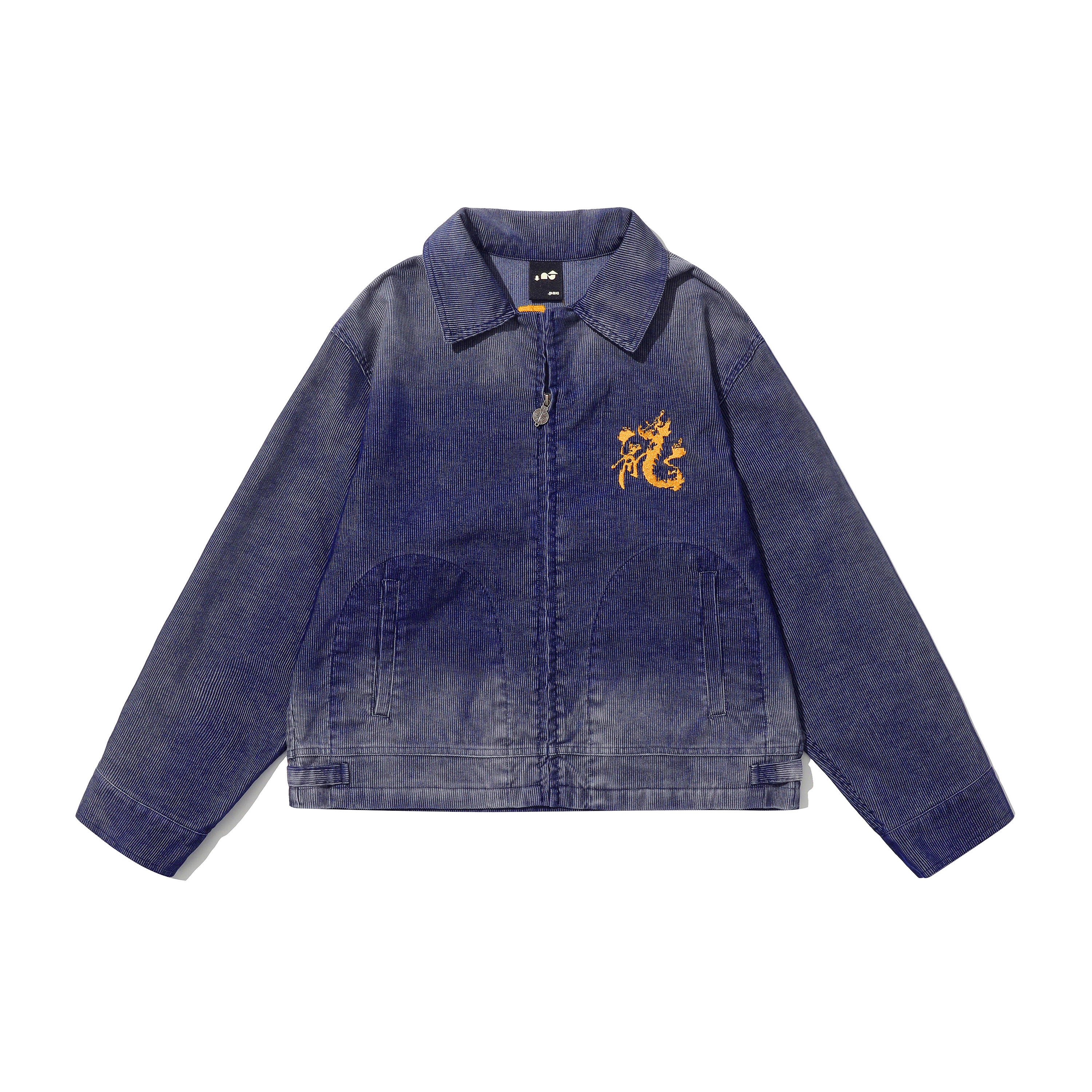 pac灯芯绒夹克短款水洗刺绣绣花