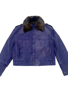 【PacShop】.pac 紫色弹孔可拆毛领夹克 BULLET MILITARY JACKET