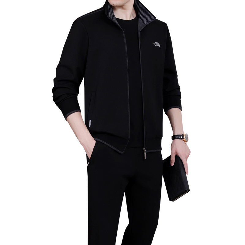 新款休闲运动服套装男春秋三件套