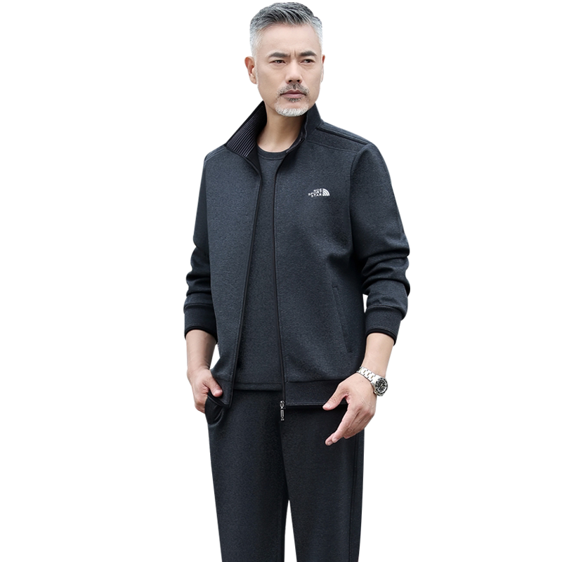 新款休闲运动服套装男春秋三件套