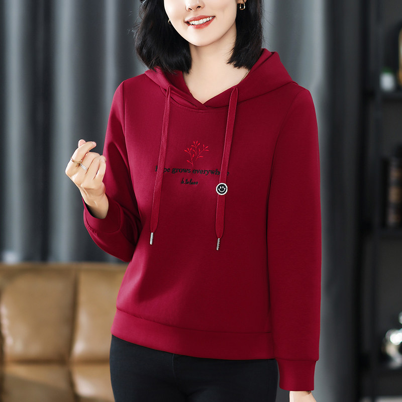 休闲连帽卫衣女款时尚百搭春装2025年新款春秋季女上衣长袖外套潮