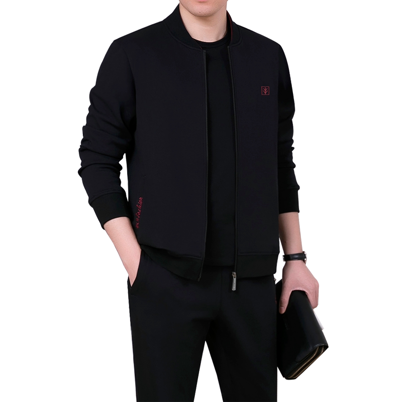 新款休闲运动服套装男春秋三件套