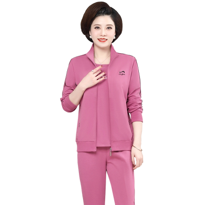 新款休闲运动服套装女春秋三件套