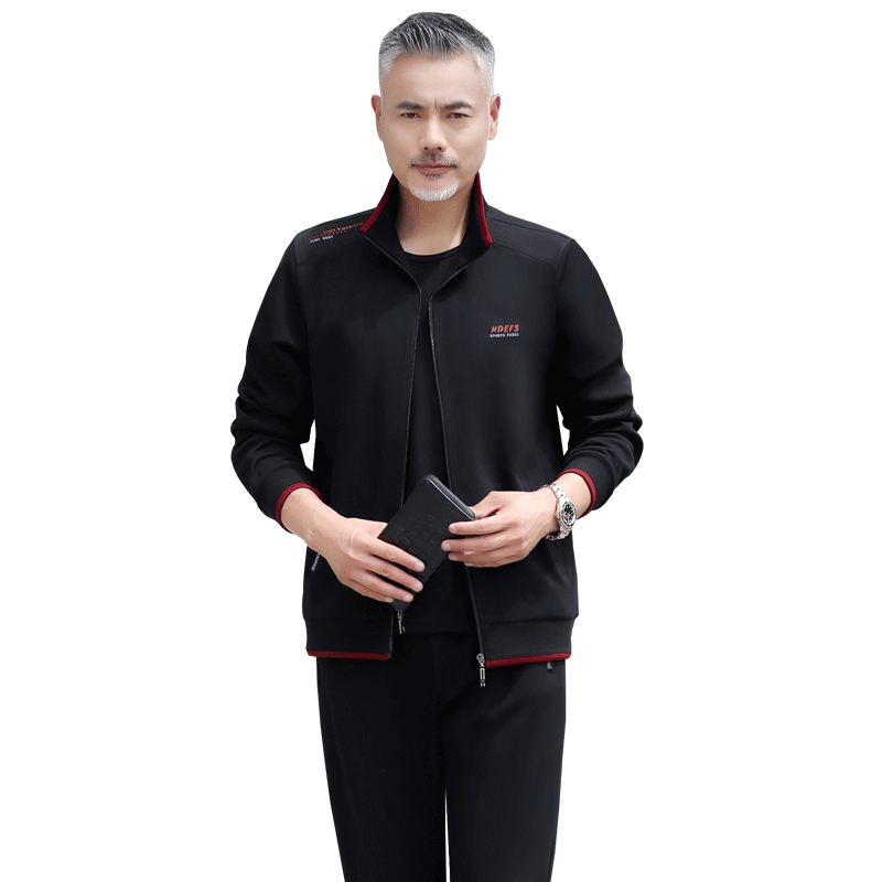 新款休闲运动服套装男春秋三件套