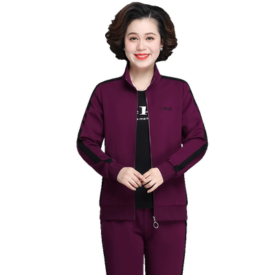 新款休闲运动服套装女春秋三件套