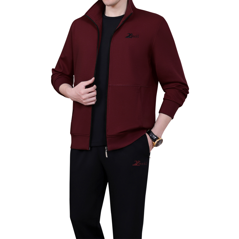 新款休闲运动服套装男春秋三件套