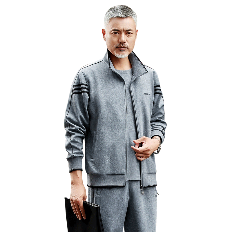 新款休闲运动服套装男春秋三件套