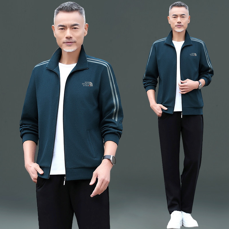 爸运动服套装春秋季203新款夹