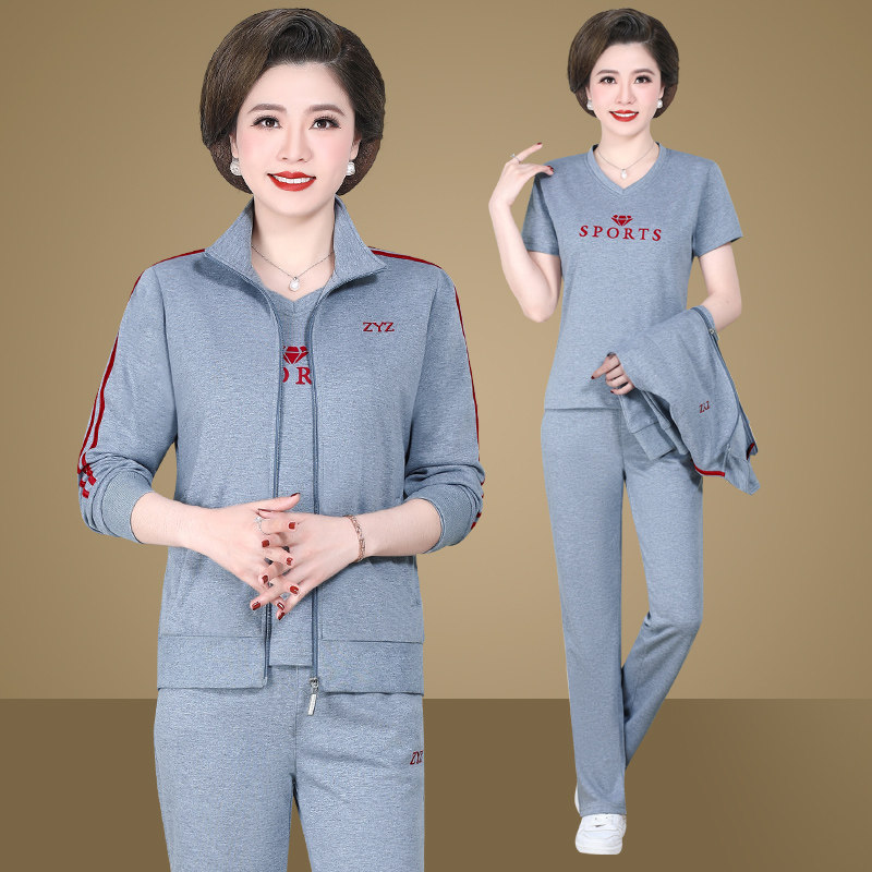 新款休闲运动服套装女春秋三件套