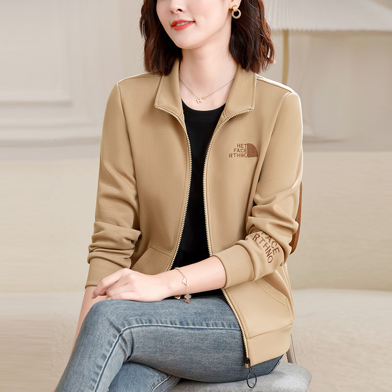 时尚开衫卫衣女2025洋气女士春秋新款外套中年妈妈时尚休闲上衣