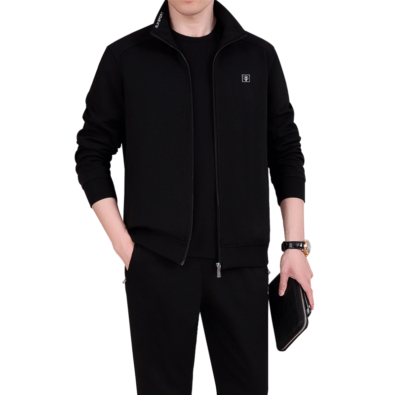 新款休闲运动服套装男春秋三件套