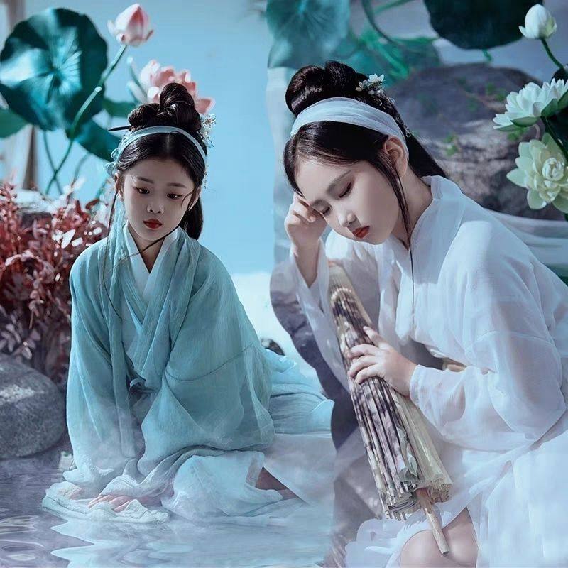 网红小橙子古风白蛇传超仙演出服小青古典舞蹈广袖套装青蛇舞蹈服,童装/婴儿装/亲子装,汉服,淘宝优惠券,粉丝福利购,淘宝优惠卷