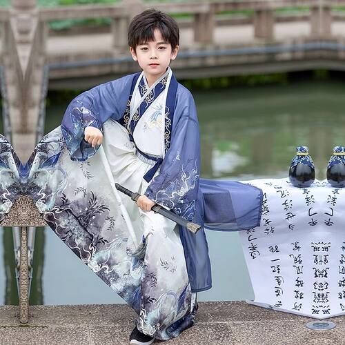 儿童汉服男秋装唐孩古季风