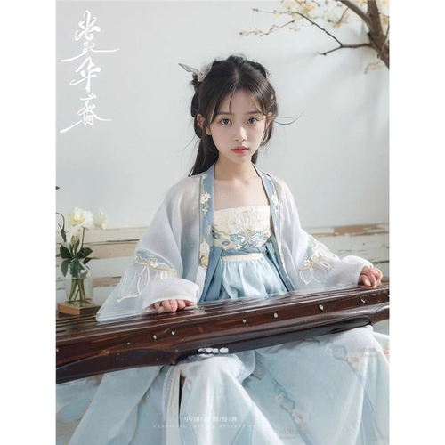高端汉服女童广袖两件套儿