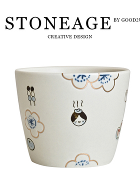 日式作家手作陶瓷描金温泉樱花日式和风小众餐具复古茶杯随手杯