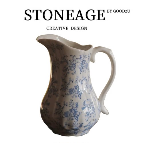 釉下彩东方青黛釉下彩青花瓷花瓶新中式复古陶瓷器客厅玄关摆件