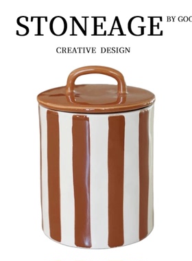 bloomingvi颜值釉下彩储物罐大容量陶瓷装饰创意卡通糖罐圣诞礼物