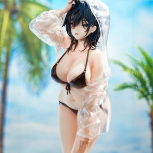 【美少女手办】横山石见沙滩泳装手办二次元动漫周边模型机箱摆件
