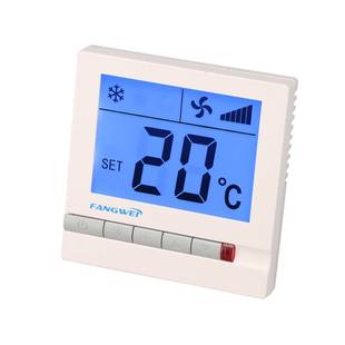 威暖通空房调 间液晶温控器 风机盘管三速温度智方能控制开关面板