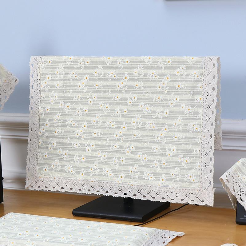 电脑显示器防尘罩盖布键盘布艺台式遮尘盖布32寸24寸27寸电脑盖巾