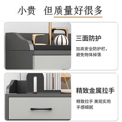 超利雾灰客厅一体靠墙餐边柜橱柜备餐柜餐厅储物柜茶水柜客厅边柜