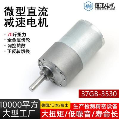 37GB-3530直流微型减速电机金属齿轮6V12V24V智能锁车位锁齿轮箱