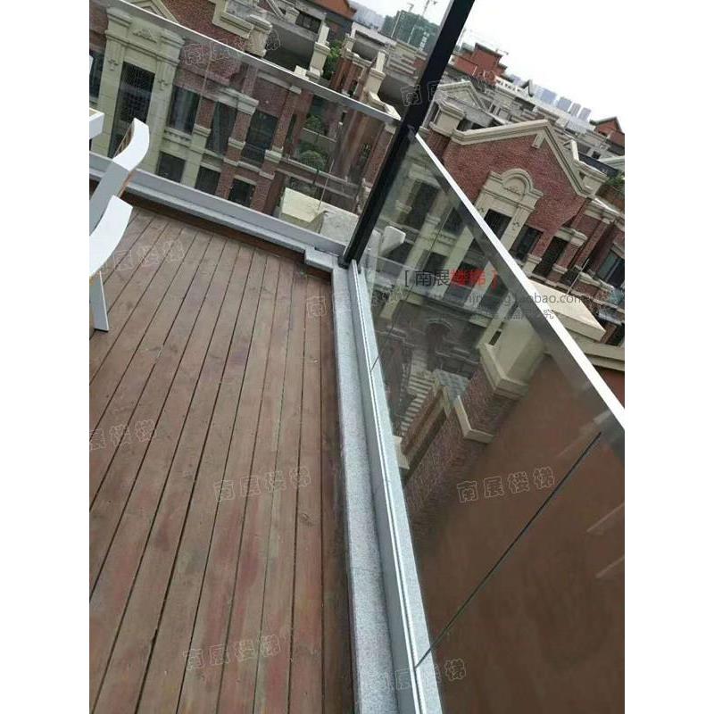 促销 楼梯扶手阳台无框玻璃栏杆轨道铝型材地槽玻璃护栏U型钢板槽