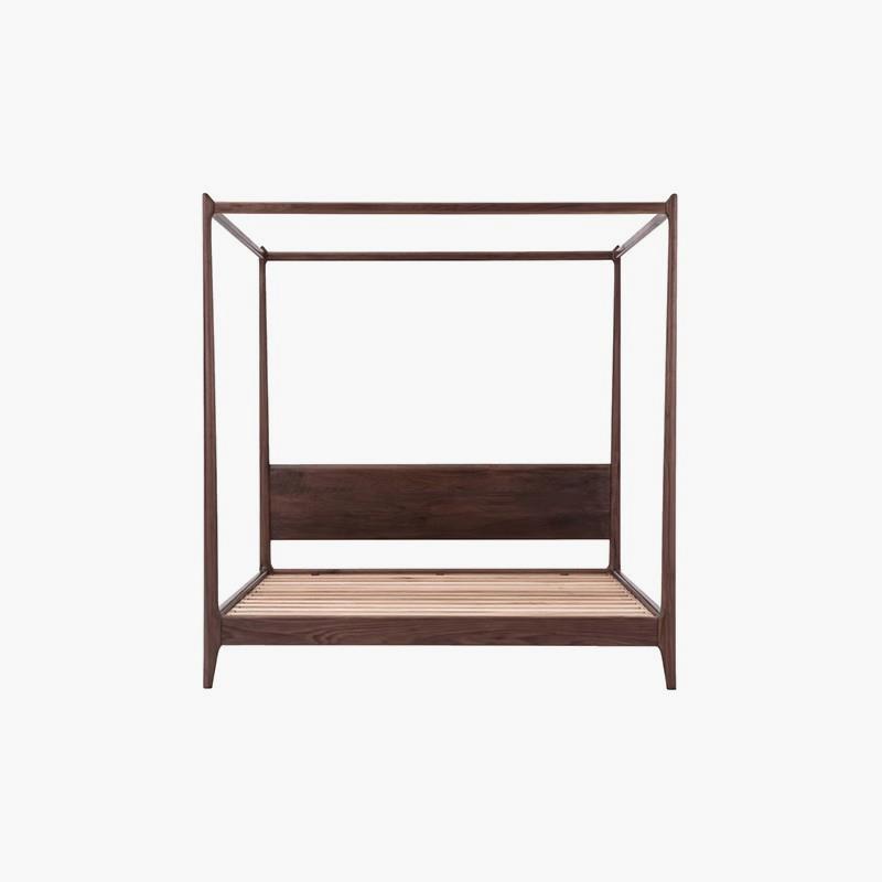 梵几|圆柱架子床 现代实木拔步床主卧黑胡桃木民宿双人大床