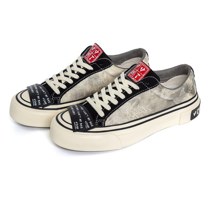 VTVN岩系列复古帆布鞋男女情侣款百搭板鞋国潮休闲鞋潮鞋国风