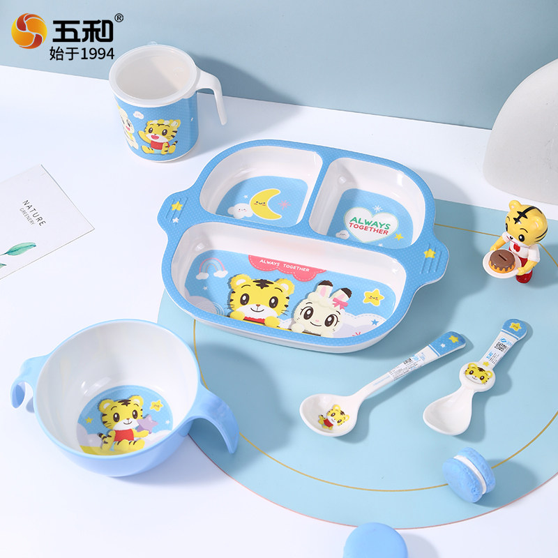 五和密胺巧虎儿童碗卡通宝宝餐具