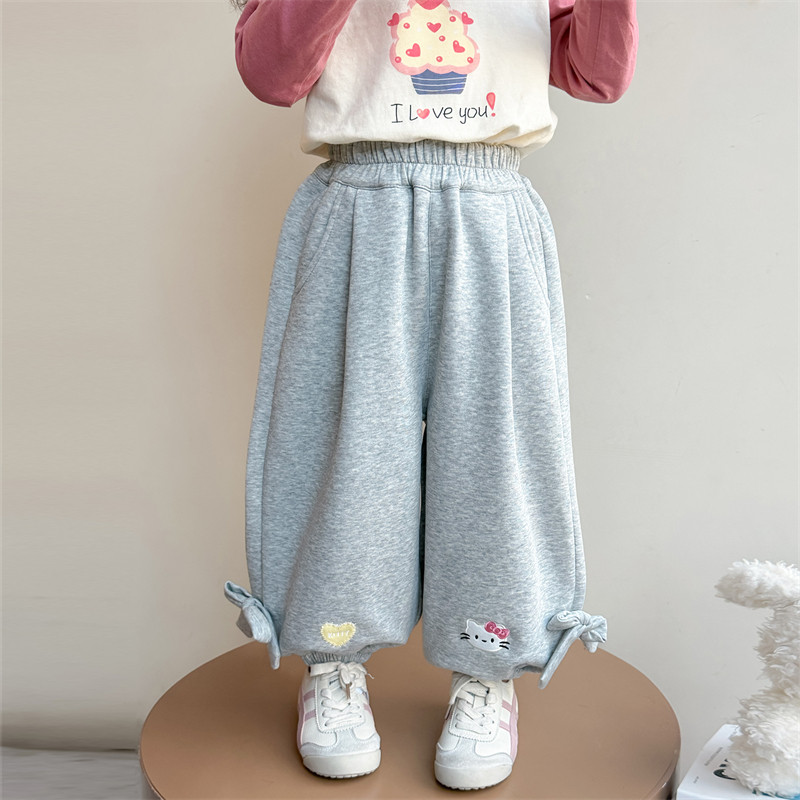 女童裤子春秋季新款女宝宝侧边蝴蝶结猫咪运动裤休闲百搭儿童卫裤,童装/婴儿装/亲子装,裤子,淘宝优惠券,粉丝福利购,淘宝优惠卷