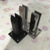 不锈钢楼梯玻璃夹高160MM夹14 17玻璃夹泳池夹立柱栏杆底座