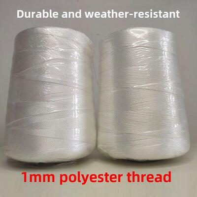 缝纫线白色聚酯线1000D捆绑线3股细线坚固耐用信封线尼龙线